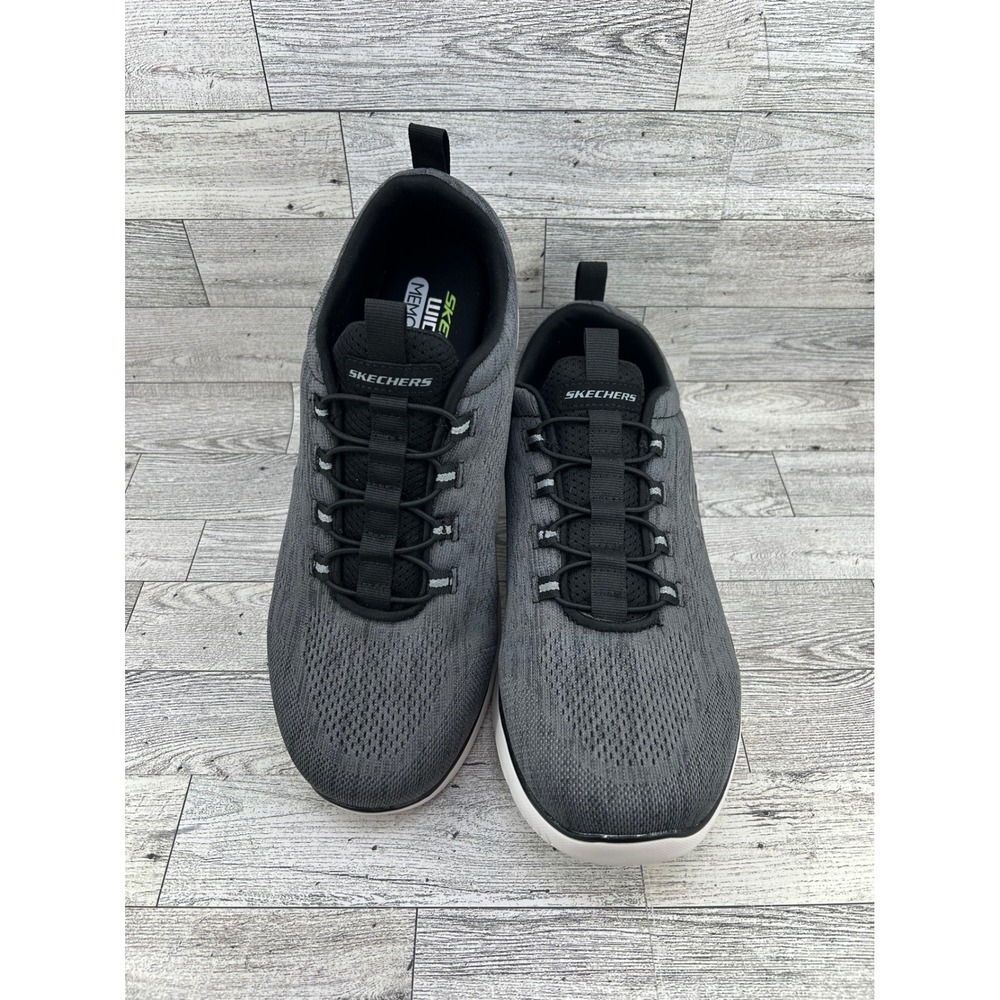 Skechers Summits South Rim Men Sz 9.5 Wide Black‎ White Sneakers 232186W